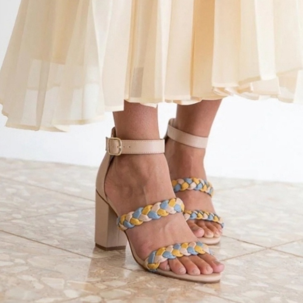 NEW Seychelles BC Wanna Be Heels in Blush Multi Size 8.5